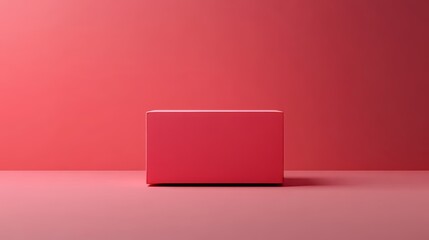 Wall Mural - A red box is sitting on a red background