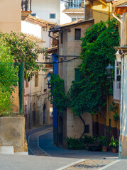 Beautiful old street in Graus, Huesca (Spain)