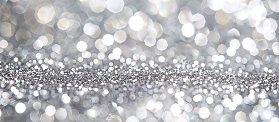 Poster - Metallic glitter grey background close up view Grey paper backdrop Glittery background made from wrapping paper. Copy space image. Place for adding text and design