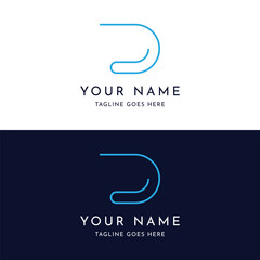 Wall Mural - Geometric letter D initial logo template design with a unique and modern concept. Logo for business, business card or identity, brand.