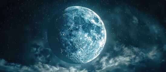 Moon backdrop. Copy space image. Place for adding text and design