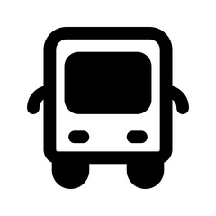 Wall Mural - bus glyph icon