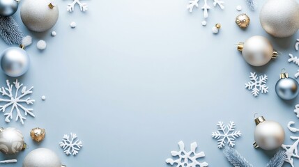 merry christmas, festive celebration holiday holidays greeting card- blue ornaments, christmas baubl