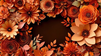 A vibrant floral arrangement featuring orange and brown flowers, perfect for adding warmth and elegance to any design project.