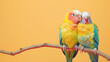 © Vika art - Pastel lovebirds.