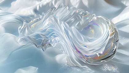 crystal-clear ice cubes with tiny bubbles, floating in a blue liquid, create a mesmerizing, frozen w