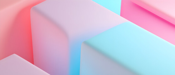 pastel tech geometry, a clean and minimal design featuring soft pastel colors and simple futuristic 