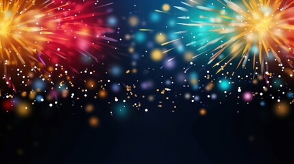 Poster - Colorful firework display