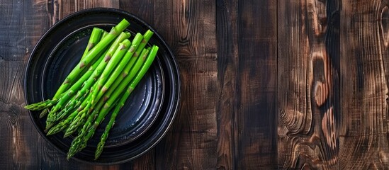 Wall Mural - green bean snack asparagus dish food on the table copy space food background rustic top view