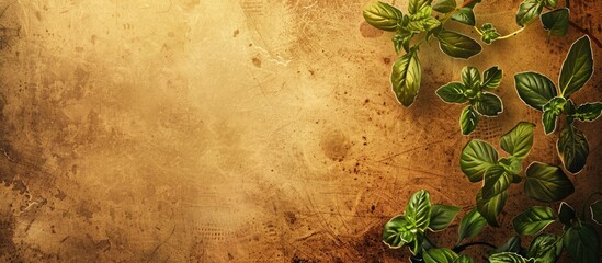 Poster - Food backdrop Culinary arts On the vintage background Free copyspace Overhead view