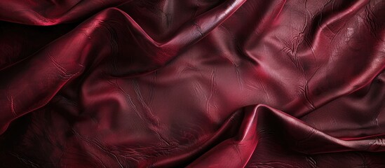 Poster - Dark crimson backdrop featuring embossed imitation leather. Copy space image. Place for adding text and design