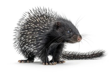 Wall Mural - Close-up of a Black Porcupine