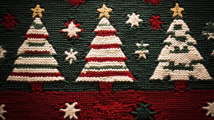 Christmas sweater seamless knitted pattern