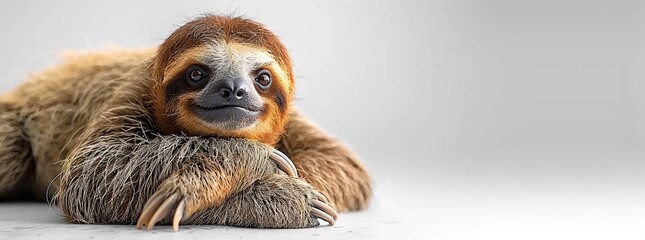 Poster - Portrait of a Curious Sloth