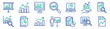 © Firman - Data analytics thin line icon vector set. Statistical science data information. Containing financial profit graph, database, statistics, chart, presentation, performance. Review results documents