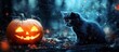 © Maxim Borbut - Darkly Haunting Halloween Lantern and Spooky Black Kitten