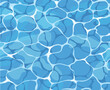 © lightgirl - Water ripple surface with reflections seamless pattern, water texture top view. Beach, ocean clean and deep water. Turquoise ripples background