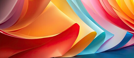 Wall Mural - Multicolored collection of paper Background with abstract geometric composition. Copy space image. Place for adding text and design