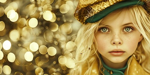 Wall Mural - portrait of a girl in a hat