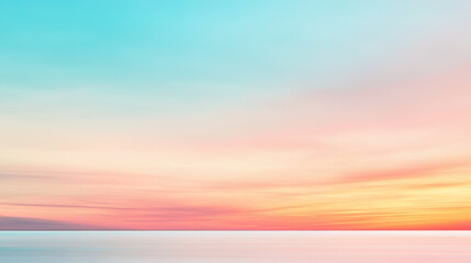 beautiful landscape of sea and sky at sunset, sky background