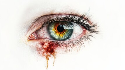 Bloodshot Eye with Tears.