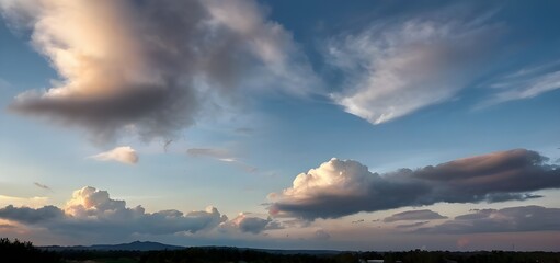 Beautiful sky with comolus clouds