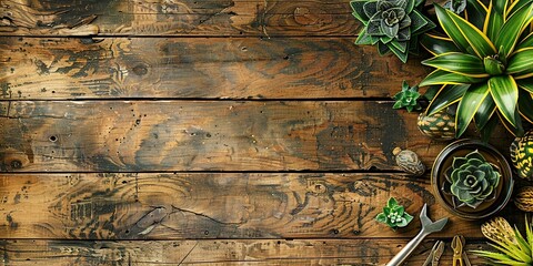 Wall Mural - old door with a bunch of flowers