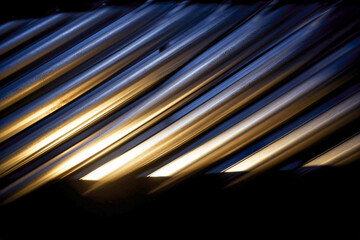 Poster - A close-up shot of a set of blinds from the outside