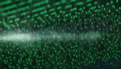 Digital binary code data streaming on a dark