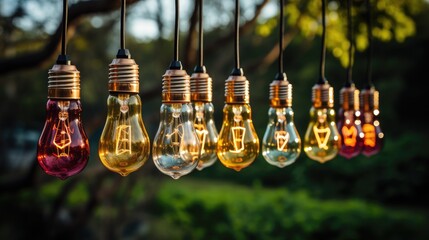 Wall Mural - bulbs in the wind hd 8k wallpaper stock photographic image