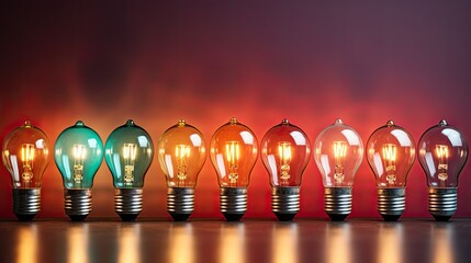 Wall Mural - bulbs on the wall