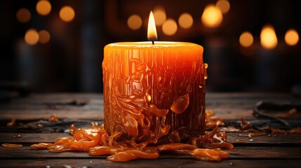 Canvas Print - burning candle  