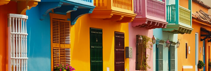 Canvas Print - Cartagena panoramic view Colombia