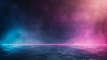 Poster - A dark, purple and blue background with a line of light