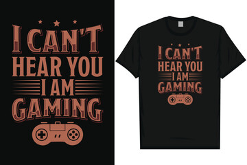 Canvas Print - Best gaming retro vintage typography tshirt design