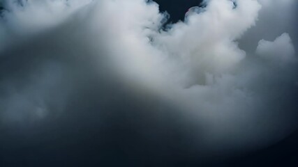 Wall Mural - rising wall of endless smoke steam loop