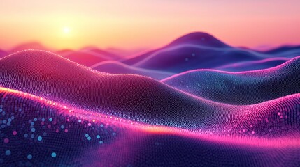 Aufkleber - The abstract visual is a depiction of wave patterns with vibrant colors and intricate patterns, creating a dynamic and modern aesthetic.