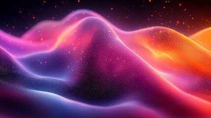 Poster - Digitally generated image depicting swirling, flowing lines in vibrant colors.