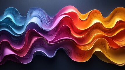 Aufkleber - Dynamic dimensional patterns and fluid swirling gradients captivate the senses and transport the viewer to a visually captivating visual experience