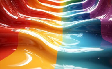 Leinwandbilder - An abstract background with colorful 3D rectangles, perfect for digital art and modern designs.