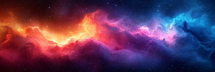 Poster - Utilizing vibrant colors and dynamic light effects, this abstract representation represents the essence of cosmic energy.