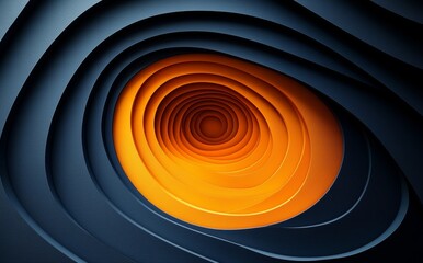 Poster - Circle dimension background with colorful light effects