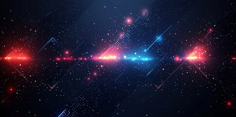 Aufkleber - The minimal tech abstract modern metallic background is black and blue in color