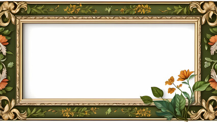 Wall Mural - Frame Design with Nature and Botanical Themes