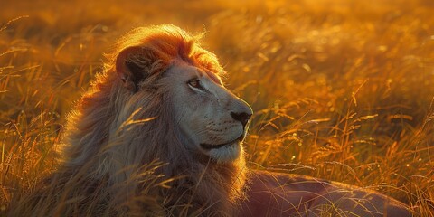 Poster - lion in the wild