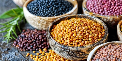 Canvas Print - beans in a basket