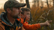 © Mahemud - Father pointing and guiding his son on his first deer hunt.