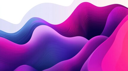 Sticker - Vibrant abstract waves in purple, pink, and blue tones, creating a dynamic and flowing composition.