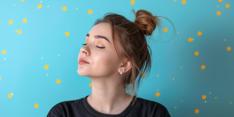 Poster - woman with bubbles