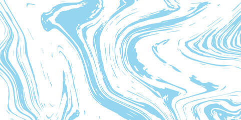 Wall Mural - abstract pattern white and blue marble texture and background. liquify swirl blue and white color ar